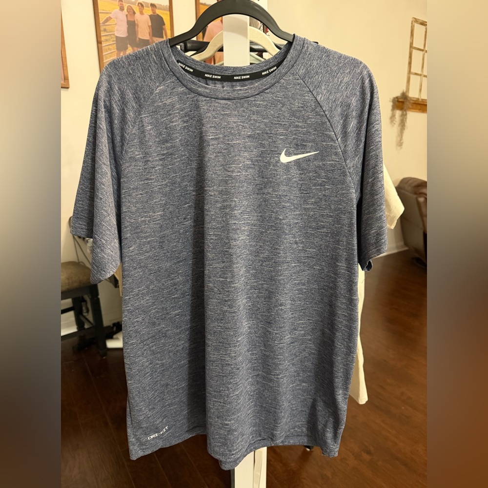 Nike Heathered Navy/Gray Performance Short Sleeve Tee